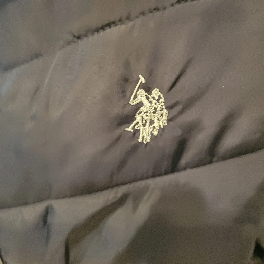 US POLO ASSOCIATION NAVY BLUE PUFFER JACKET SIZE 1X NWOT